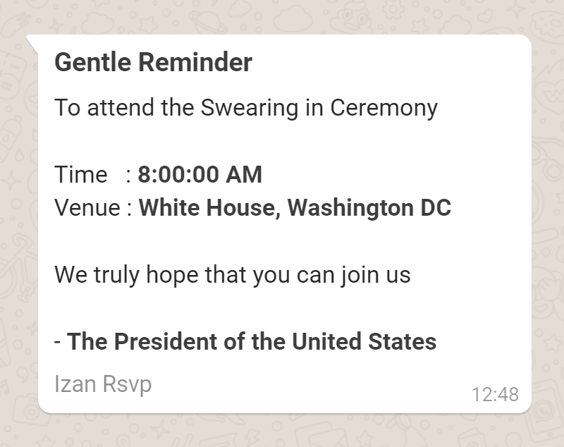 Event Reminder Example