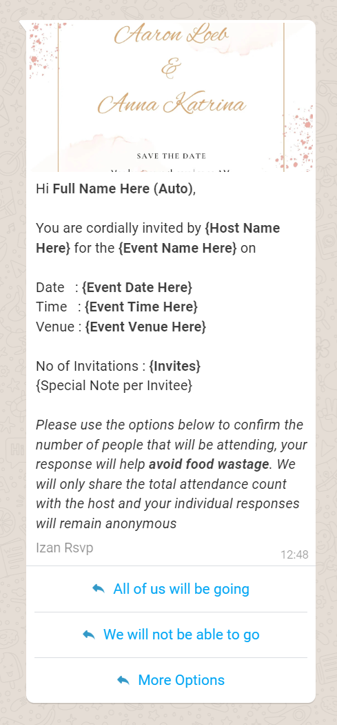 Media RSVP Response