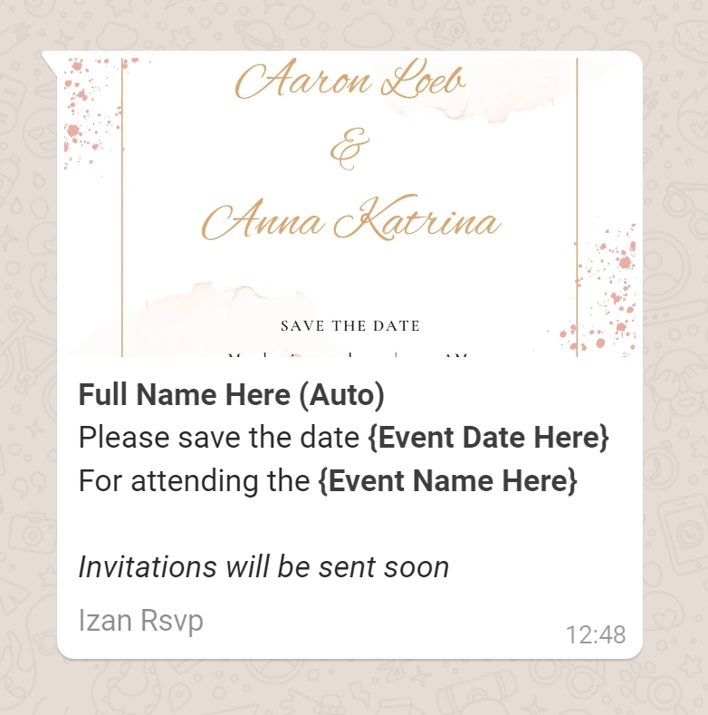 Save the Date Example